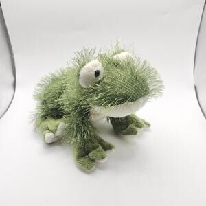 Webkinz GANZ Green Shaggy Frog Plush Stuffed Animal Fuzzy Soft Toy W/ Logo Cute